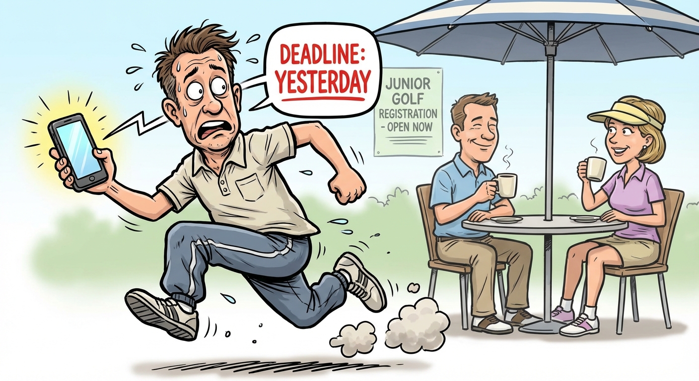 Parent en panique courant avec son téléphone